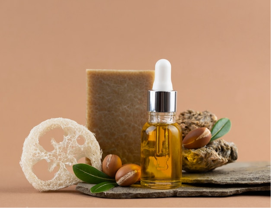 photoshoot of essential oil used for skincare