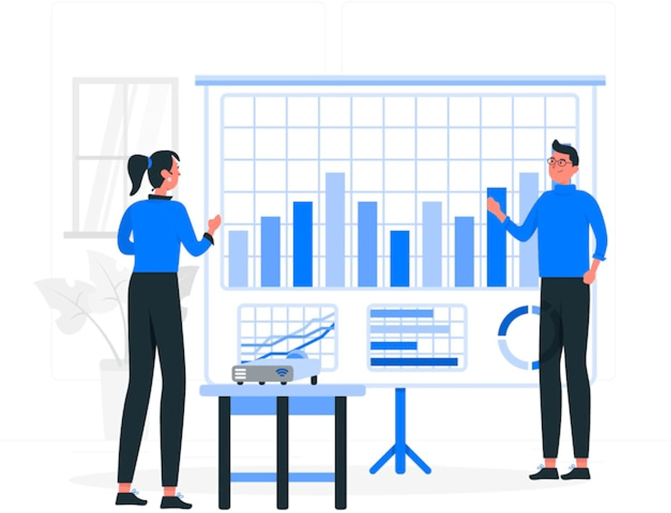 Vector of understanding market insights or market data