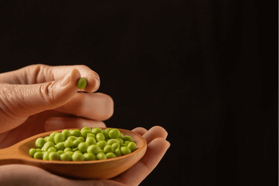 Frozen Peas in hand