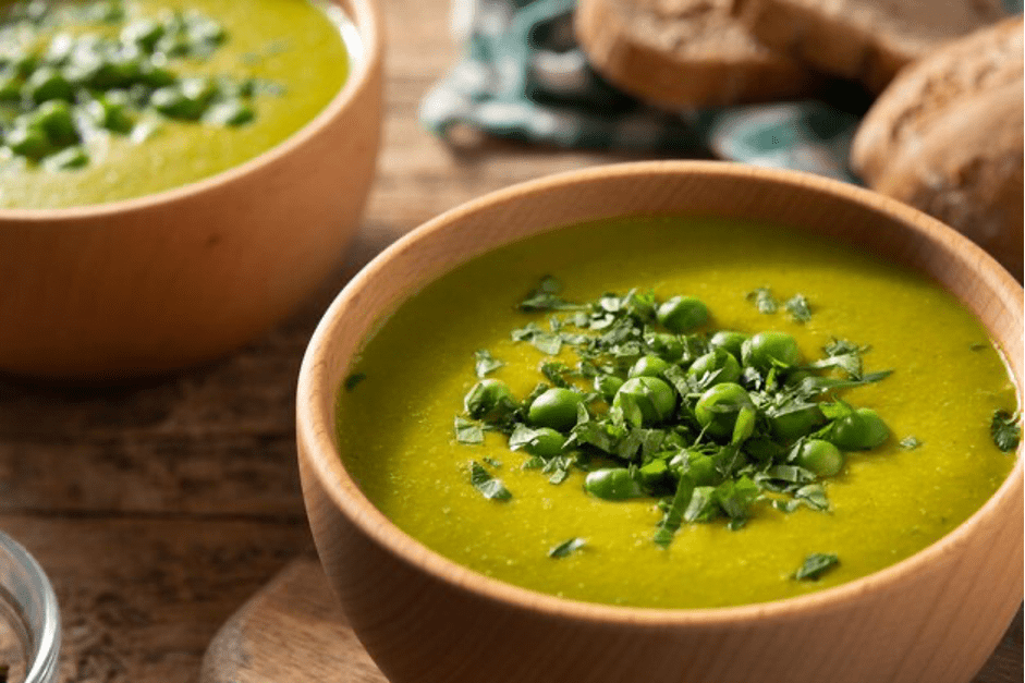 Green Pea & Mint Soup with Goeld Frozen Green Peas