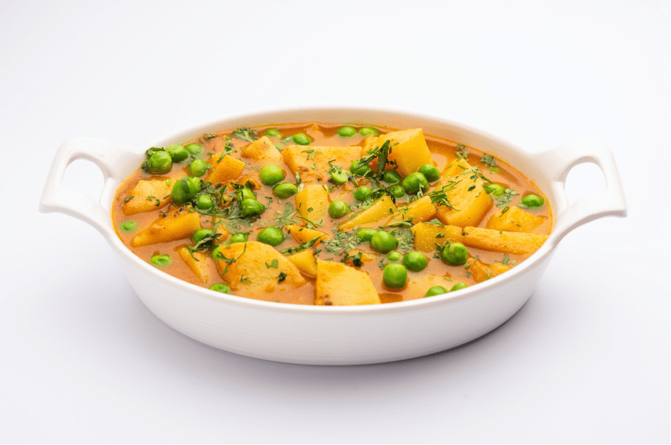 Aloo Matar Curry Recipe with Frozen Green Peas