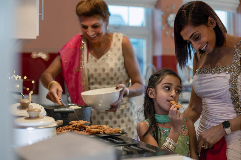 Indian womens in the kitchen