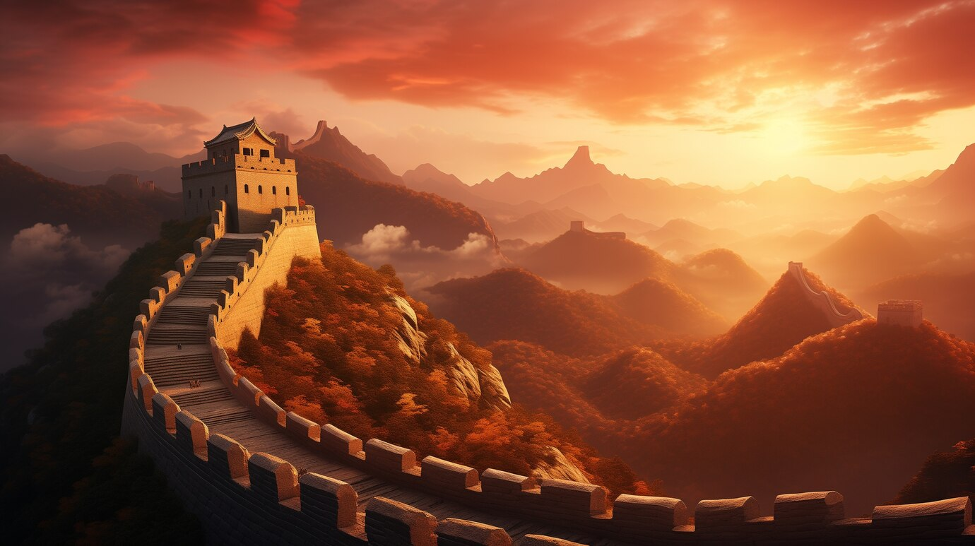 Painting of Ancient China Wall
